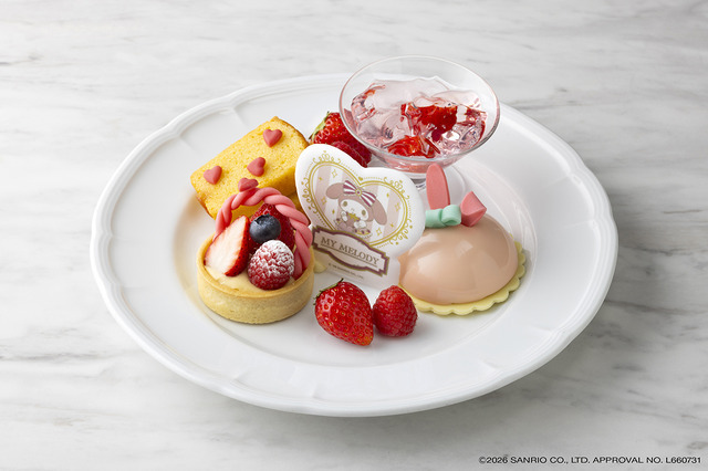 「マイメロディデザートプレート」イメージ（画像は1名様分）