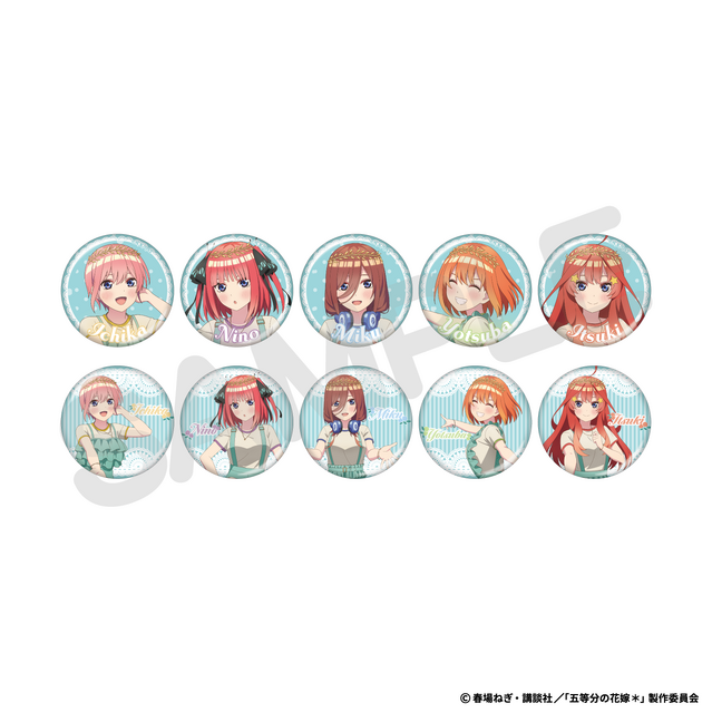 TVスペシャルアニメ「五等分の花嫁＊」×「Bull Pulu」コラボ　「トレーディング缶バッジ」全10種