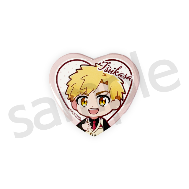 ワン！だふるくじ『メダリスト』クラシカルピンクver.　D賞：ハート型缶バッジ 明浦路 司