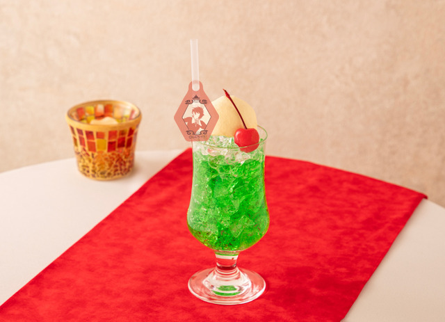 「名探偵コナンカフェ」ドリンクメニュー　世良真純のメロンクリームソーダ