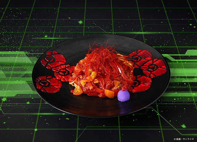 「機動戦士Gundam GQuuuuuuX Cafe －each choice of justice－」両SIDE共通メニュー「赤いガンダムのトマトパスタ」
