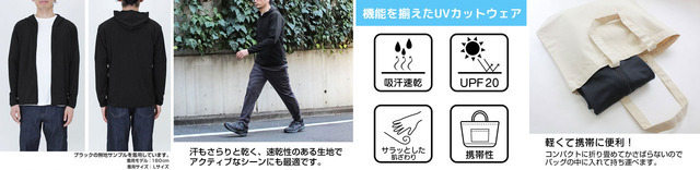薄手ドライパーカー　使用イメージ