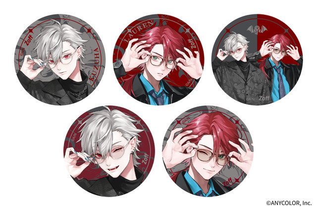 「Zoff｜にじさんじ」トレーディング缶バッジ　Zoffオリジナルデザイン