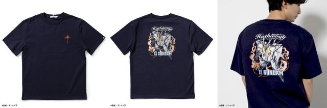 STRICT-G『機動戦士ガンダム 閃光のハサウェイ キルケーの魔女』刺繍Tシャツ　Ξ（クスィー）ガンダム（ネイビー）