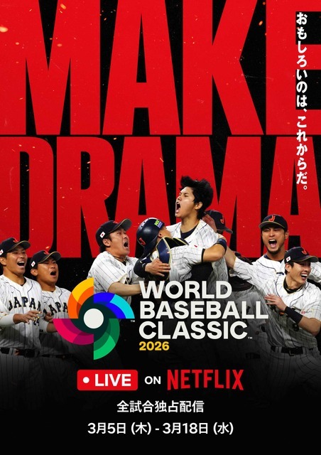 2026 ワールドベースボールクラシック Netflix キービジュアル