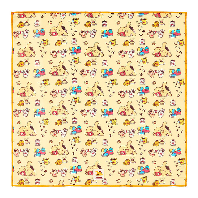 ポムポムプリン30周年記念グッズ「POMPOMPURIN 30th Anniversary ランチクロス（総柄）」