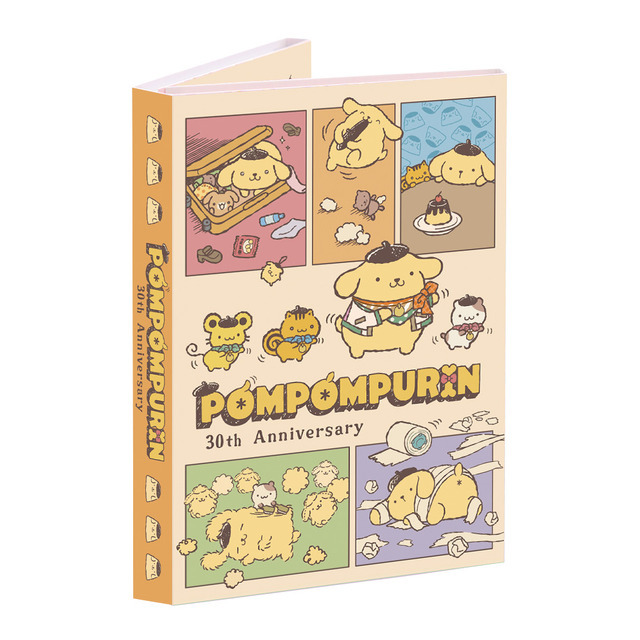 ポムポムプリン30周年記念グッズ「POMPOMPURIN 30th Anniversary パタパタメモ」