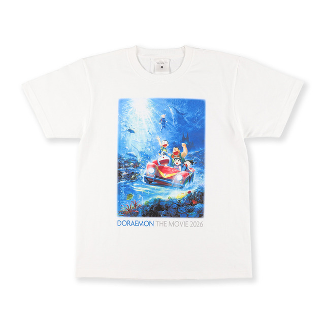 ドラえもん未来デパートオリジナル Tシャツ 「映画ドラえもん 新・のび太の海底鬼岩城」 ホワイト　M／L／XL