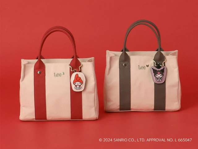 「grove」『マイメロディ』＆『クロミ』_チャーム付きLeeトートバッグ