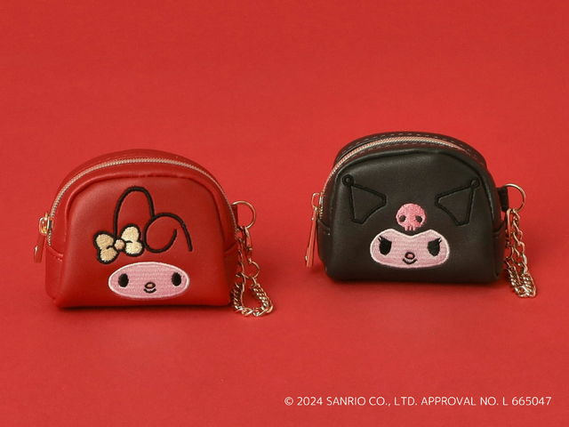 「grove」『マイメロディ』＆『クロミ』_フェイスチャームポーチ