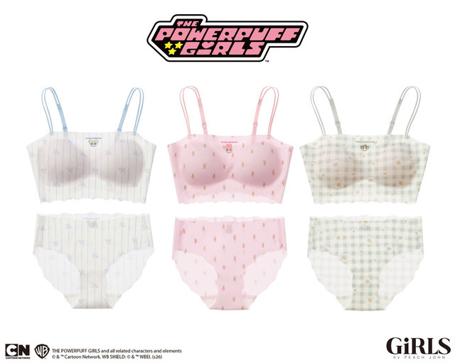 パワーパフ ガールズ Peasyノンワイヤーブラ／パワーパフ ガールズ Peasyショーツ
