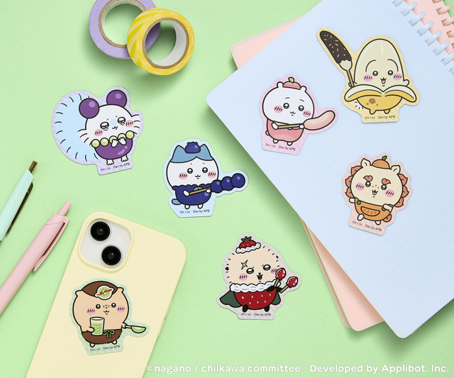 フルーツなスマホに貼れるサイズのステッカー（全7種）