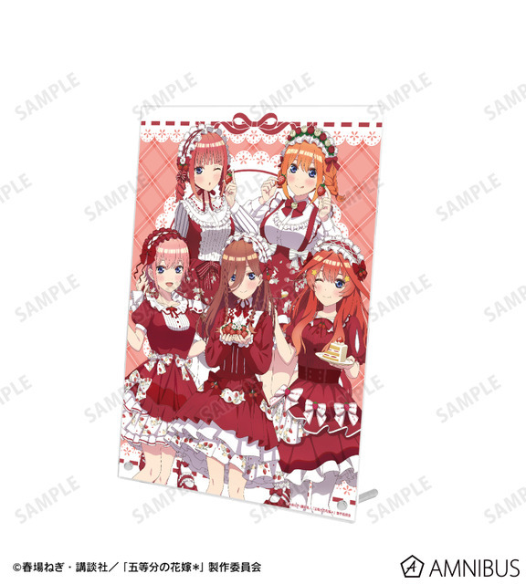 TVスペシャルアニメ『五等分の花嫁＊』描き下ろし 集合 ショートケーキイメージコーデver. A4アクリルパネル