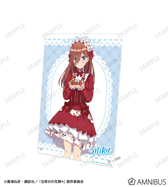 TVスペシャルアニメ『五等分の花嫁＊』描き下ろし 中野三玖 ショートケーキイメージコーデver. A4アクリルパネル