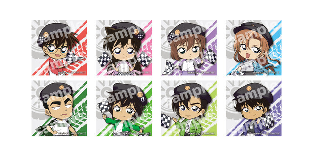 『名探偵コナン』特製ステッカー　チェッカーフラッグ（1）　全8種