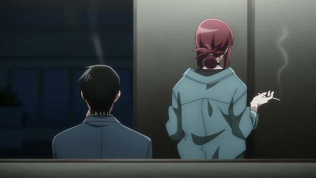 TV アニメ『スーパーの裏でヤニ吸うふたり』場面写真