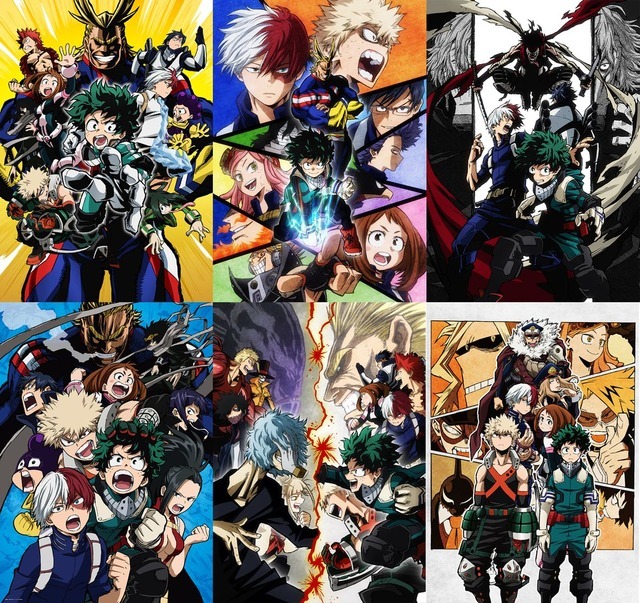 『僕のヒーローアカデミア』TVアニメ第1期～第3期キービジュアル