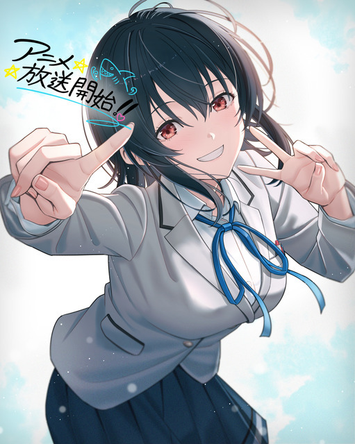 春アニメ『クラスで2番目に可愛い女の子と友だちになった』キャラクター原案・日向あずり描き下ろしイラスト