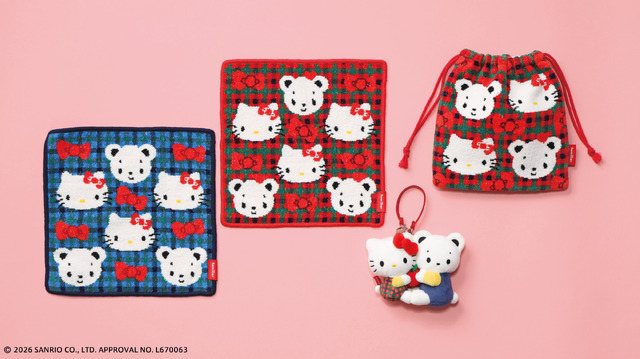 タオルハンカチ、巾着、マスコットチャーム