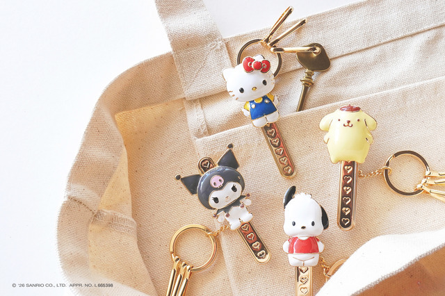 おとなのサンリオ「バッグキークリップ サンリオキャラクターズ」全4種　使用イメージ