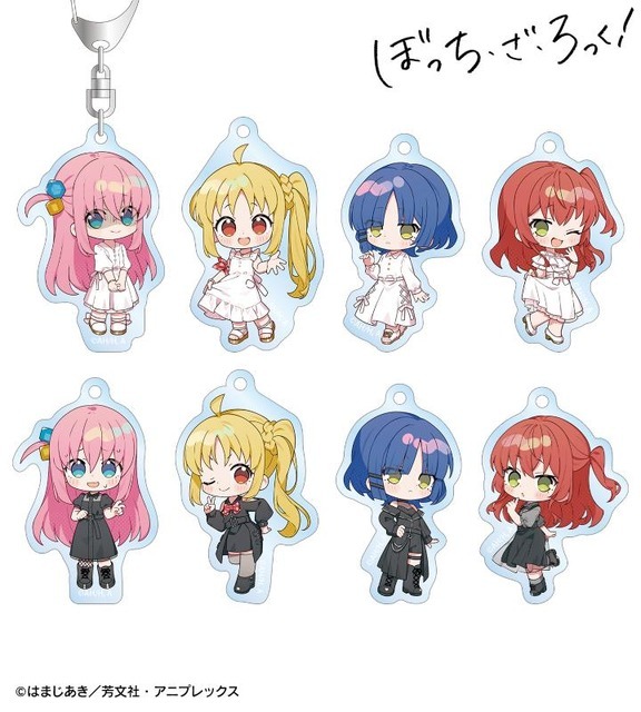 上倉エクさんイラスト 白いワンピースver.&黒いワンピースver. トレーディングアクリルキーホルダー