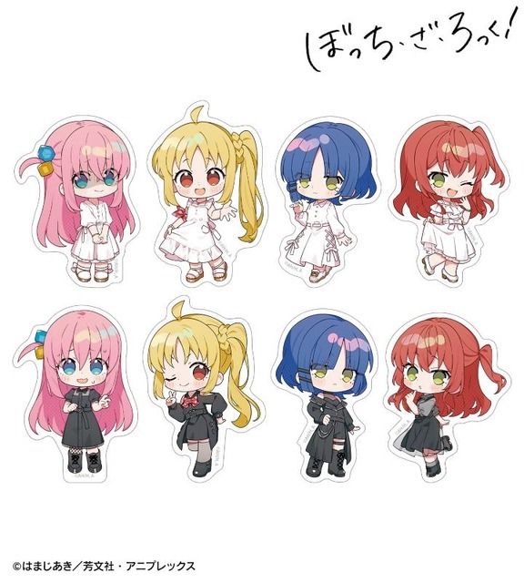 上倉エクさんイラスト 白いワンピースver.&黒いワンピースver. トレーディングダイカットステッカー