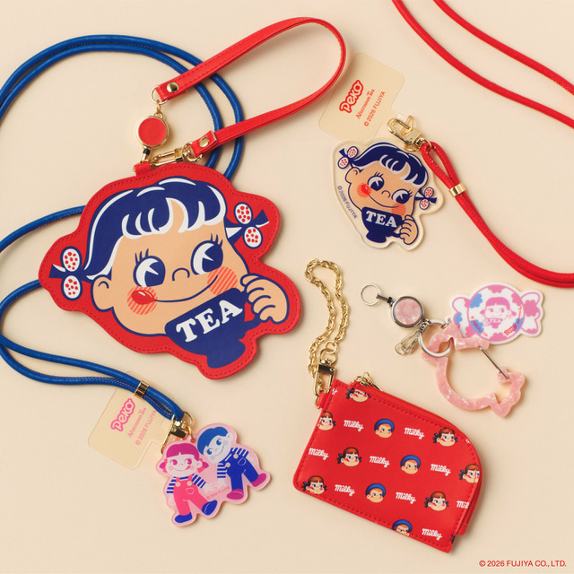 peko ×Afternoon Tea「リール付きパスケース 」「キーコインケース」「スマホショルダー」「コードリール」