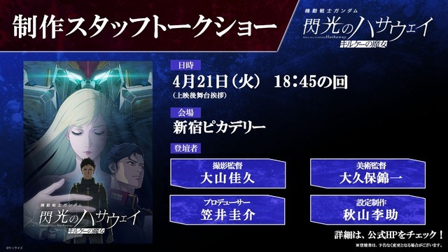 『機動戦士ガンダム 閃光のハサウェイ キルケーの魔女』制作スタッフトークショー