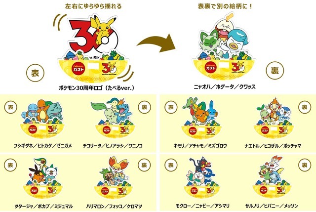 歴代の“旅立ちの3匹”が集結！ゆらゆらアクリルスタンド（全5種）