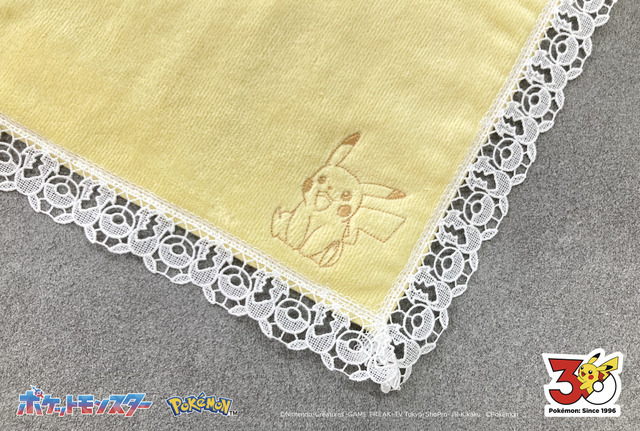 レース付きタオルハンカチ