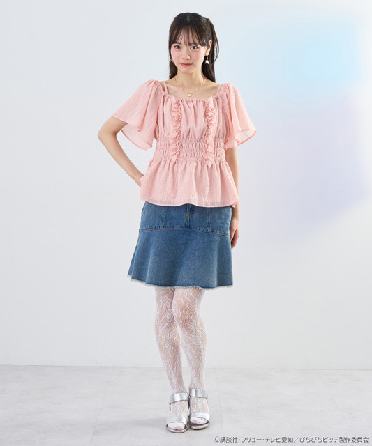 ぴちぴちピッチ　2WAYシャーリングブラウス