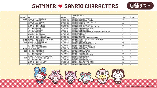 「SWIMMER」×サンリオコラボ