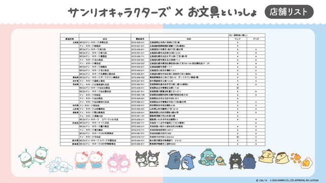 「お文具といっしょ」×サンリオコラボ
