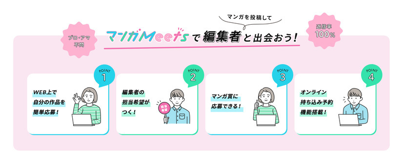 集英社、業界初！女子向け特化のマンガ投稿・閲覧サイト「マンガ Meets」リリース