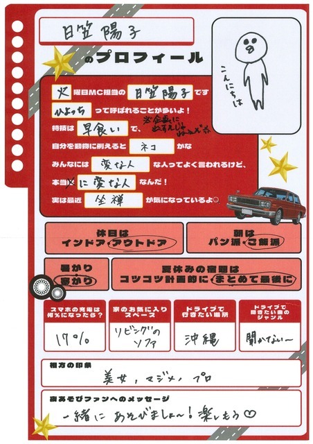 ＜プロフィール帳＞日笠陽子さん