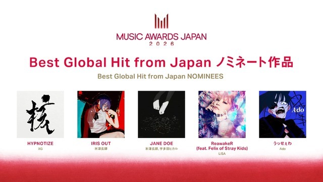 中島健人「『チェンソーマン』が好きなので…」　MUSIC AWARDS JAPAN 2026ノミネート発表会で畑芽育と音楽トーク【コメント全文】