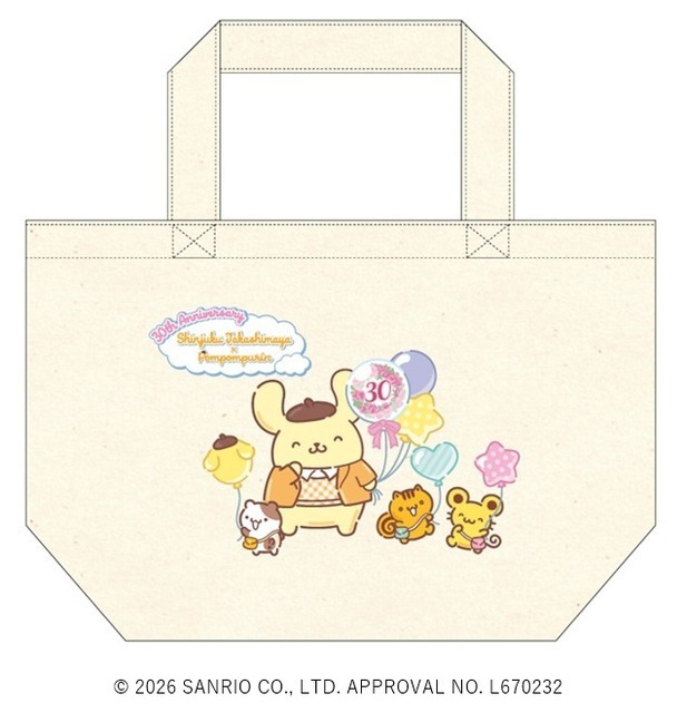 ミニトートバッグ　新宿高島屋限定　ポムポムプリン　2,970円（イメージ）