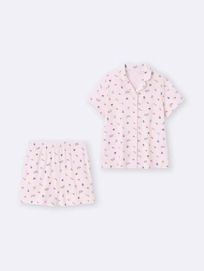コットンブレンドパジャマ（半袖＆ショートパンツ）名探偵コナン（ピンク）