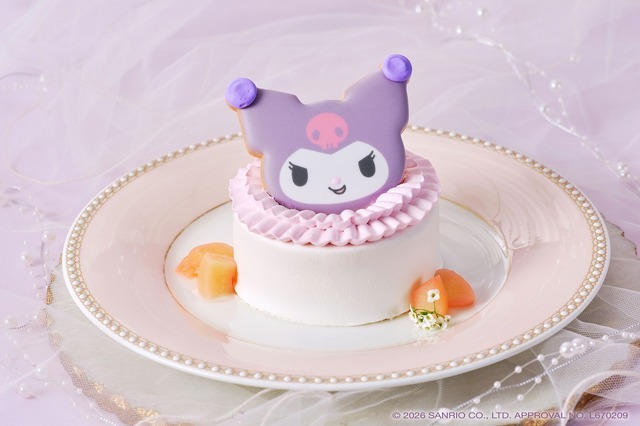 「クロミの白桃ショートケーキ ～魅惑のラベンダーカラー～」