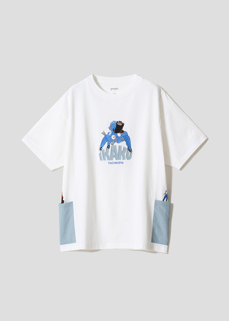 TVアニメ『攻殻機動隊 STAND ALONE COMPLEX』×グラニフ　「タチコマ＆イカク｜サイドポケットビッグシルエットTシャツ」