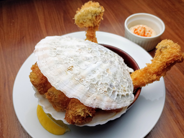 カネゴン「大好きコインがざっくざく～ベビー帆立とエリンギのフライ」／1,100円(税込)