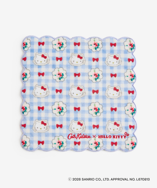 【Cath Kidston × Hello Kitty】 スカラップタオルハンカチ