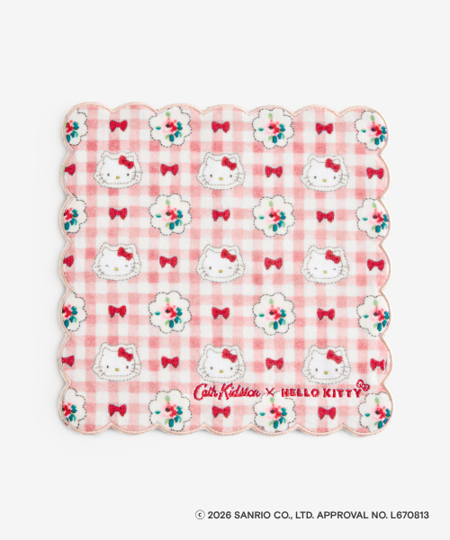 【Cath Kidston × Hello Kitty】 スカラップタオルハンカチ