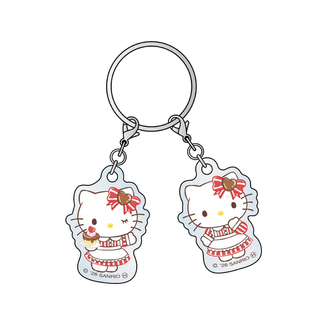 「HELLO KITTY’S SWEETS MARKET -Chocolate lovers-」2連アクリルキーホルダー（ハローキティ）990円