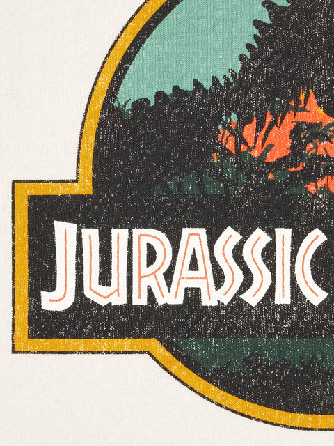 GU「KIDSグラフィックT JURASSIC WORLD」カラー： 30 NATURAL　前面アップ