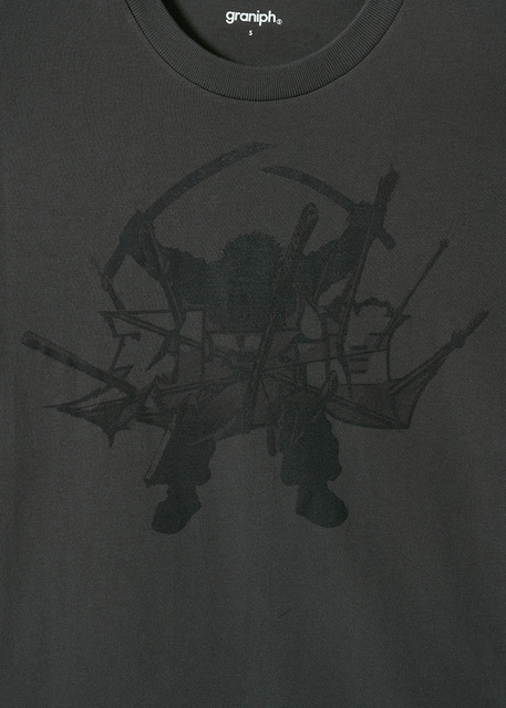 アニメ『刃牙道』×グラニフ　「宮本武蔵｜Tシャツ」部分アップ