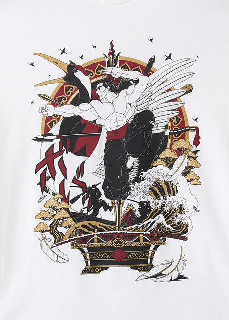 アニメ『刃牙道』×グラニフ　「消力（シャオリー）｜Tシャツ」部分アップ