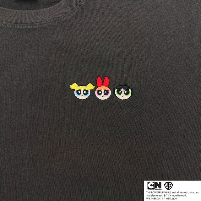 パワーパフガールズ　刺しゅうプリントTシャツ
