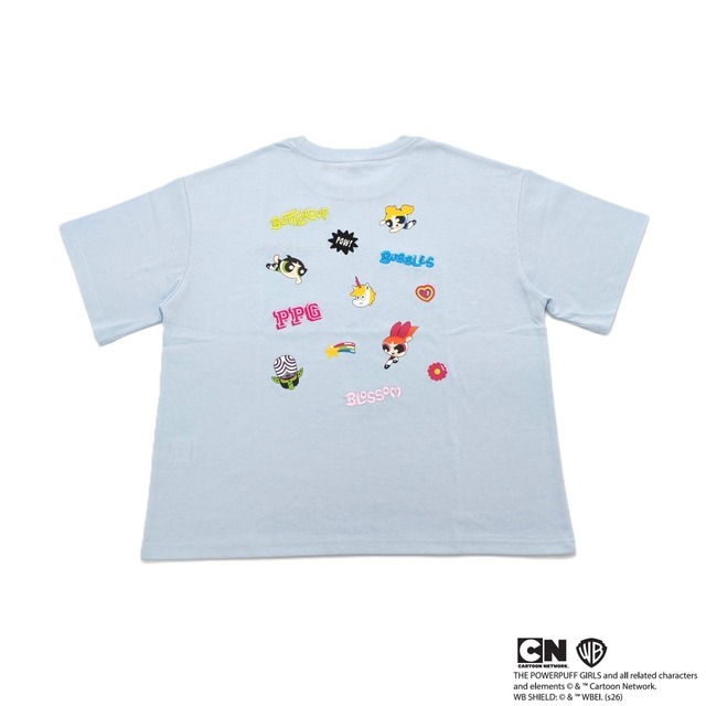 パワーパフガールズ　刺しゅうプリントTシャツ