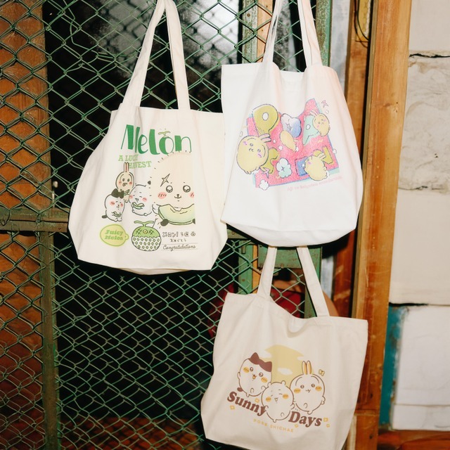 『トートバッグ』（Sunny Days、メロン、POPCORN）